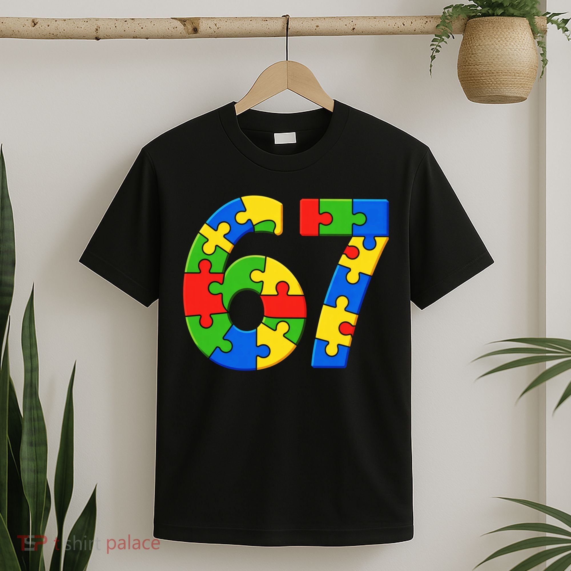 Autism 67 Puzzle 6-7 Meme Six Seven T-Shirt