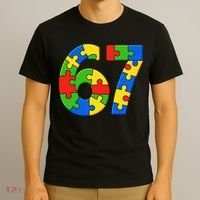 Autism 67 Puzzle 6-7 Meme Six Seven T-Shirt thumb 3