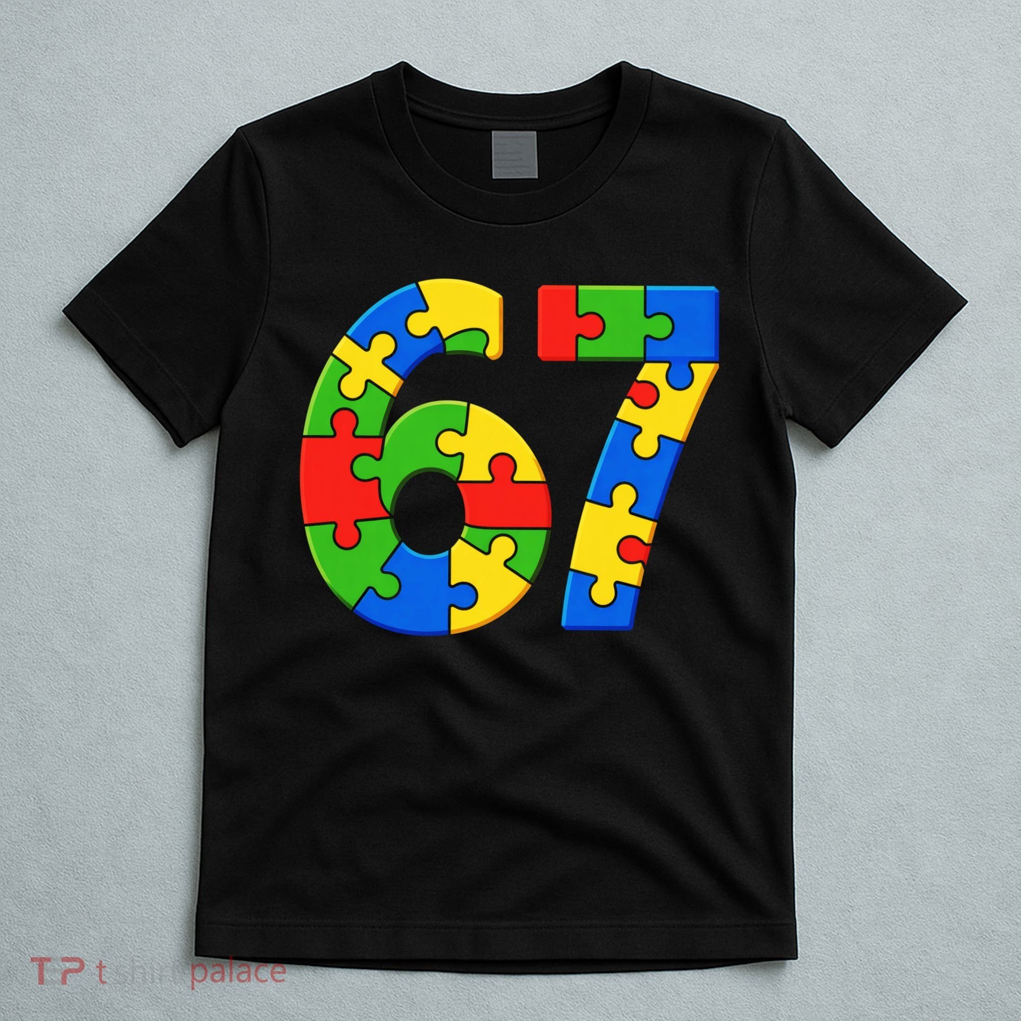 Autism 67 Puzzle 6-7 Meme Six Seven T-Shirt