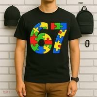 Autism 67 Puzzle 6-7 Meme Six Seven T-Shirt thumb 6