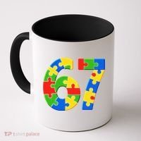 Autism 67 Puzzle 6-7 Meme Six Seven Coffee Mug thumb 0