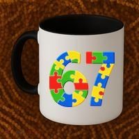 Autism 67 Puzzle 6-7 Meme Six Seven Coffee Mug thumb 2