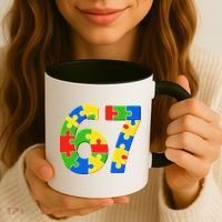Autism 67 Puzzle 6-7 Meme Six Seven Coffee Mug thumb 3