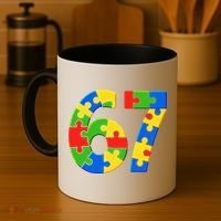 Autism 67 Puzzle 6-7 Meme Six Seven Coffee Mug thumb 4
