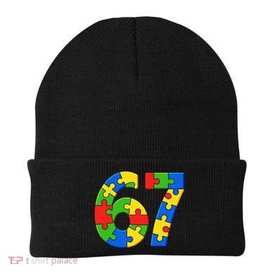 Autism 67 Puzzle 6-7 Meme Six Seven Beanie