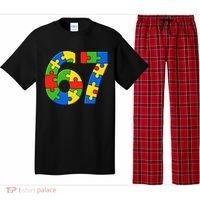 Autism 67 Puzzle 6-7 Meme Six Seven Pajama Set thumb 0