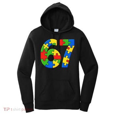 Autism 67 Puzzle 6-7 Meme Six Seven Women's Hoodie