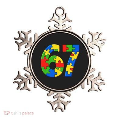 Autism 67 Puzzle 6-7 Meme Six Seven Ornament