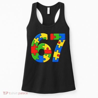 Autism 67 Puzzle 6-7 Meme Six Seven Women's Tank Top