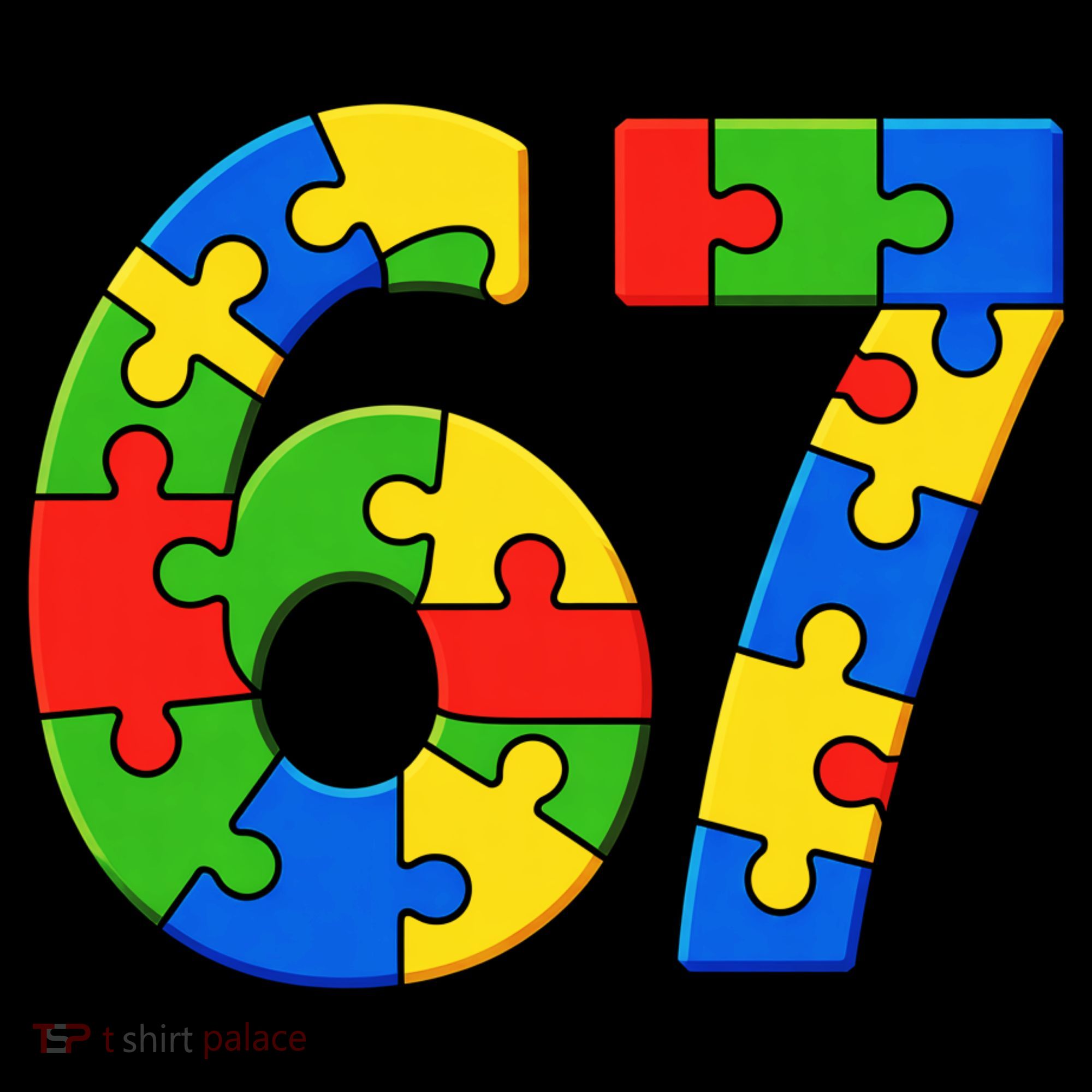 Autism 67 Puzzle 6-7 Meme Six Seven Women's Tank Top