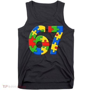 Autism 67 Puzzle 6-7 Meme Six Seven Tank Top