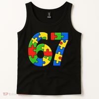 Autism 67 Puzzle 6-7 Meme Six Seven Tank Top thumb 2