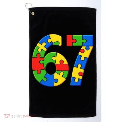 Autism 67 Puzzle 6-7 Meme Six Seven Golf Towel