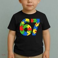 Autism 67 Puzzle 6-7 Meme Six Seven Toddler T-Shirt thumb 2