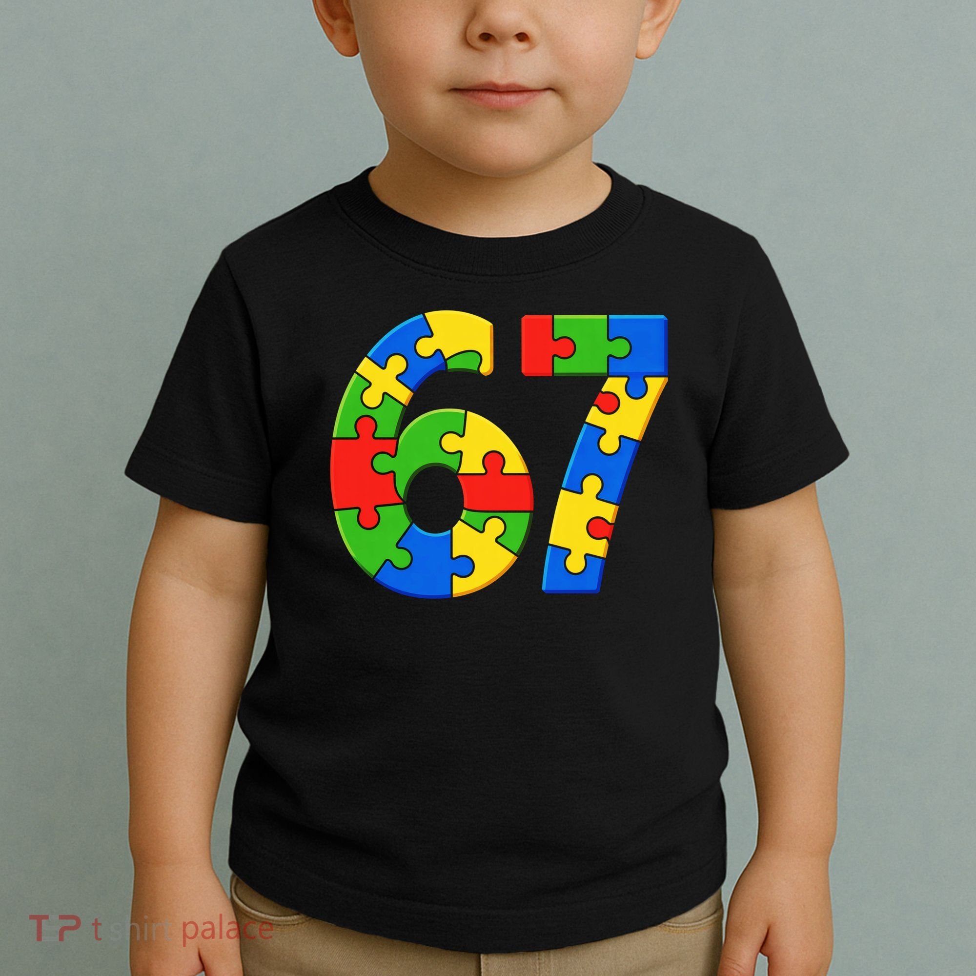 Autism 67 Puzzle 6-7 Meme Six Seven Toddler T-Shirt
