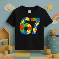 Autism 67 Puzzle 6-7 Meme Six Seven Toddler T-Shirt thumb 3