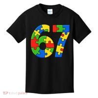 Autism 67 Puzzle 6-7 Meme Six Seven Kids T-Shirt thumb 0