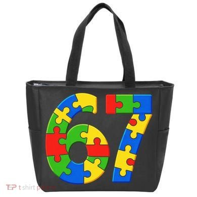 Autism 67 Puzzle 6-7 Meme Six Seven Tote Bag