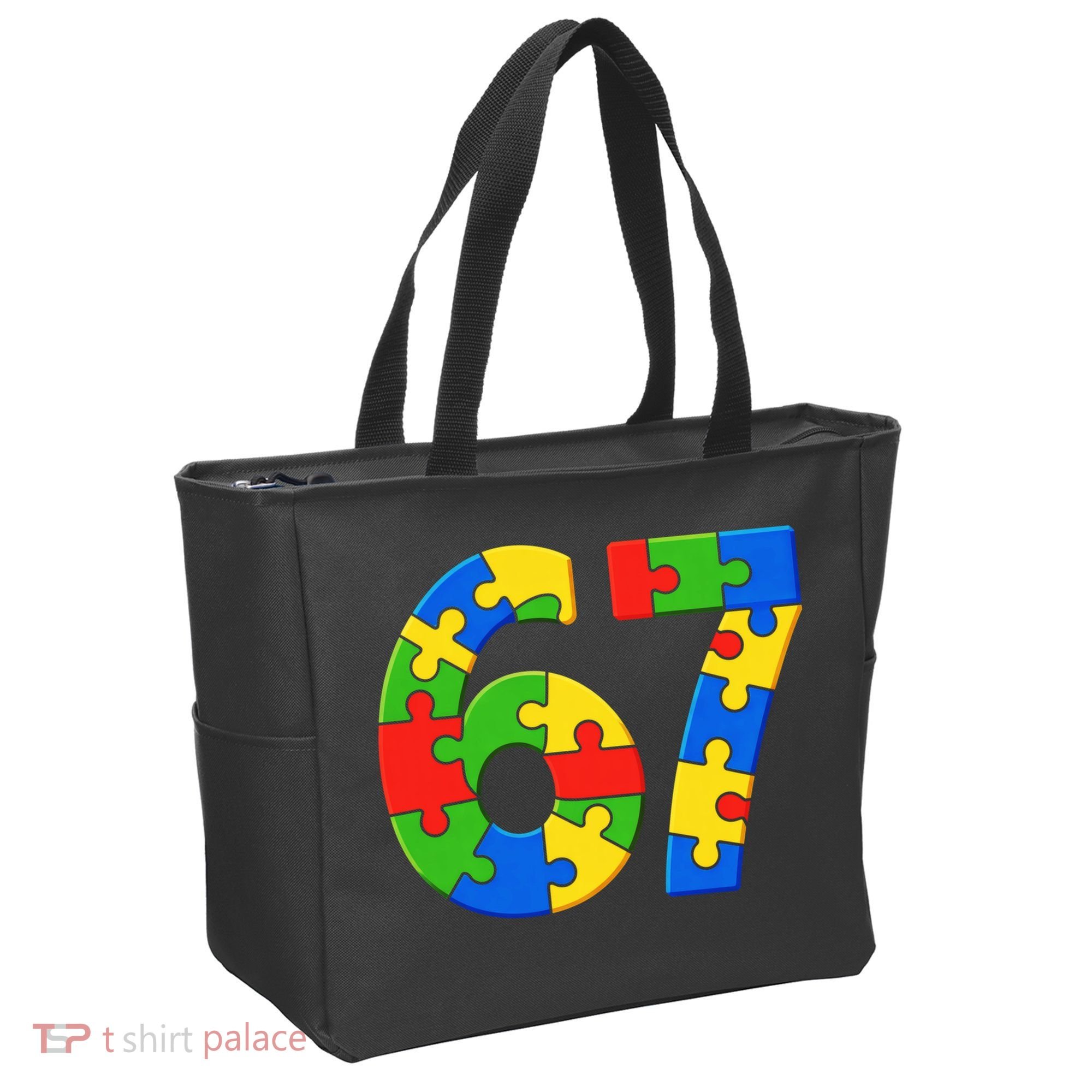 Autism 67 Puzzle 6-7 Meme Six Seven Tote Bag