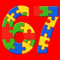 Autism 67 Puzzle 6-7 Meme Six Seven Santa Hat thumb 1