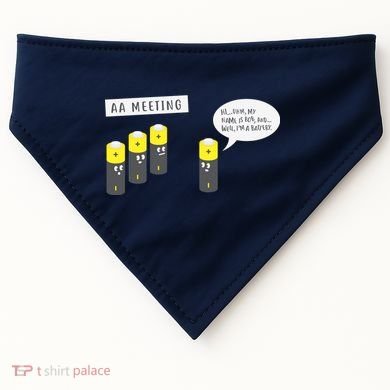 AA Meeting Funny Alcohol Drinking USA-Made Doggie Bandana