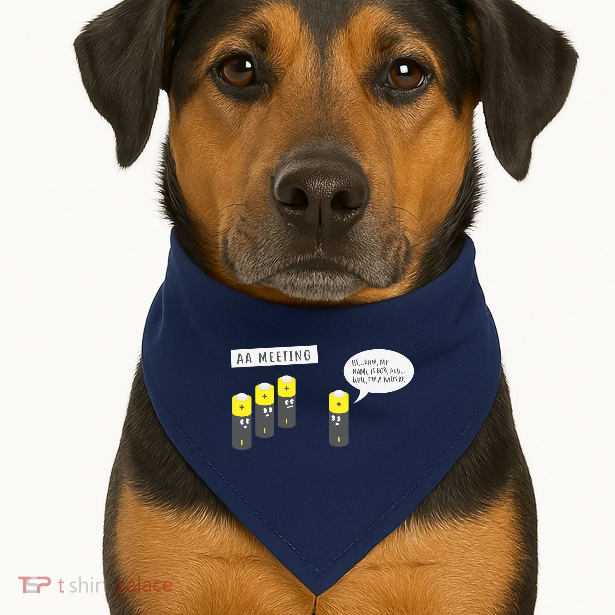 AA Meeting Funny Alcohol Drinking USA-Made Doggie Bandana