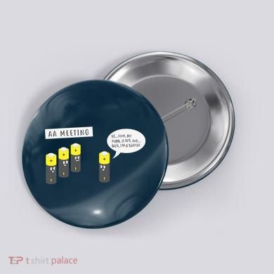 AA Meeting Funny Alcohol Drinking Button