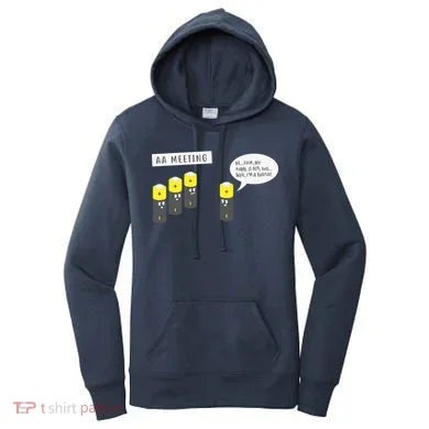 AA Meeting Funny Alcohol Drinking Women's Hoodie