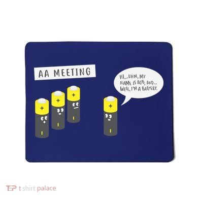 AA Meeting Funny Alcohol Drinking Mousepad