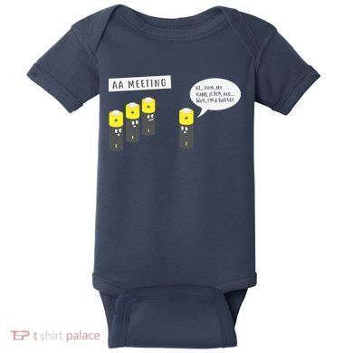 AA Meeting Funny Alcohol Drinking Baby Bodysuit