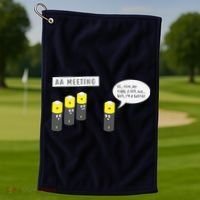 AA Meeting Funny Alcohol Drinking Golf Towel thumb 1