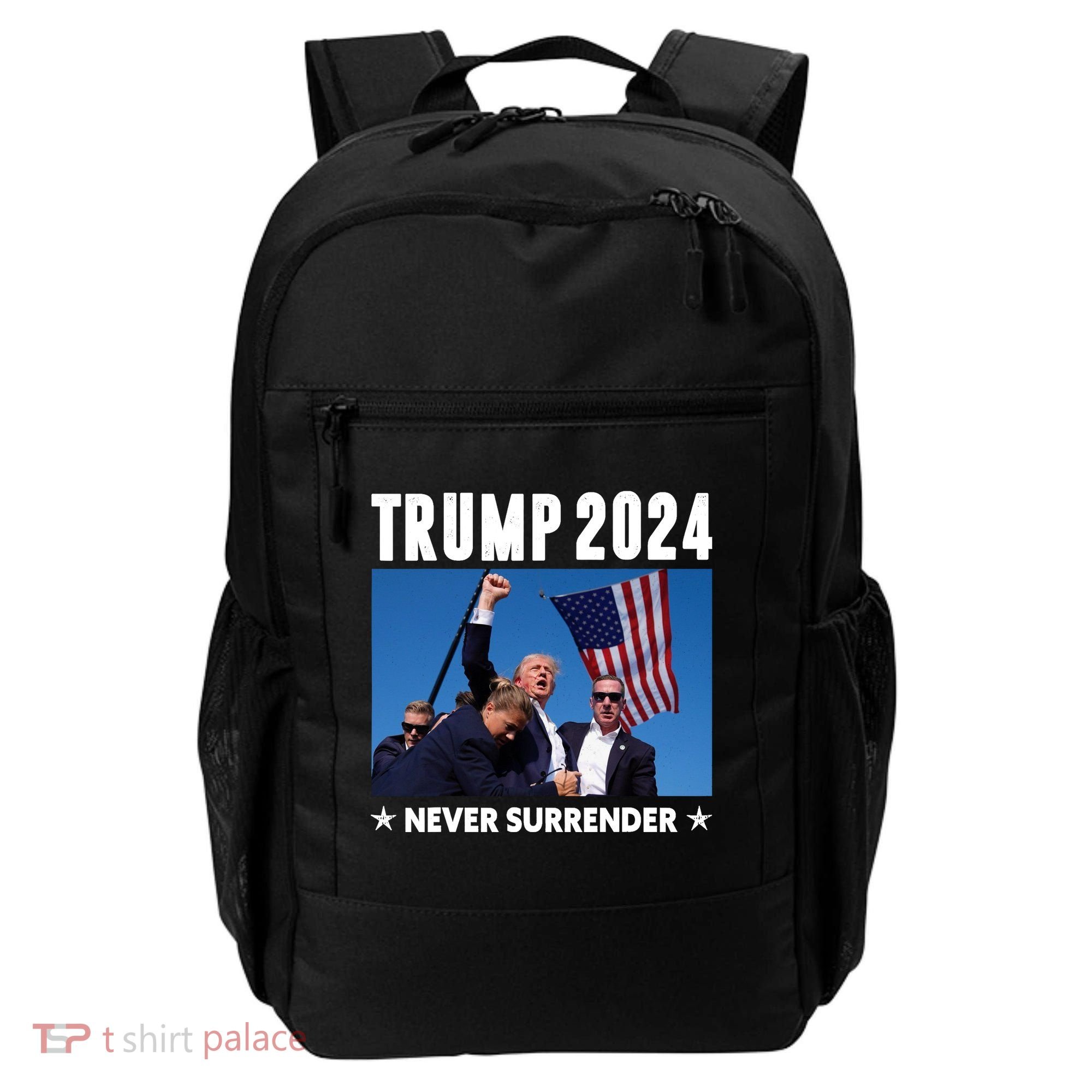 Assassination Attempt 2024 Never Surrender Trump Shot Backpack