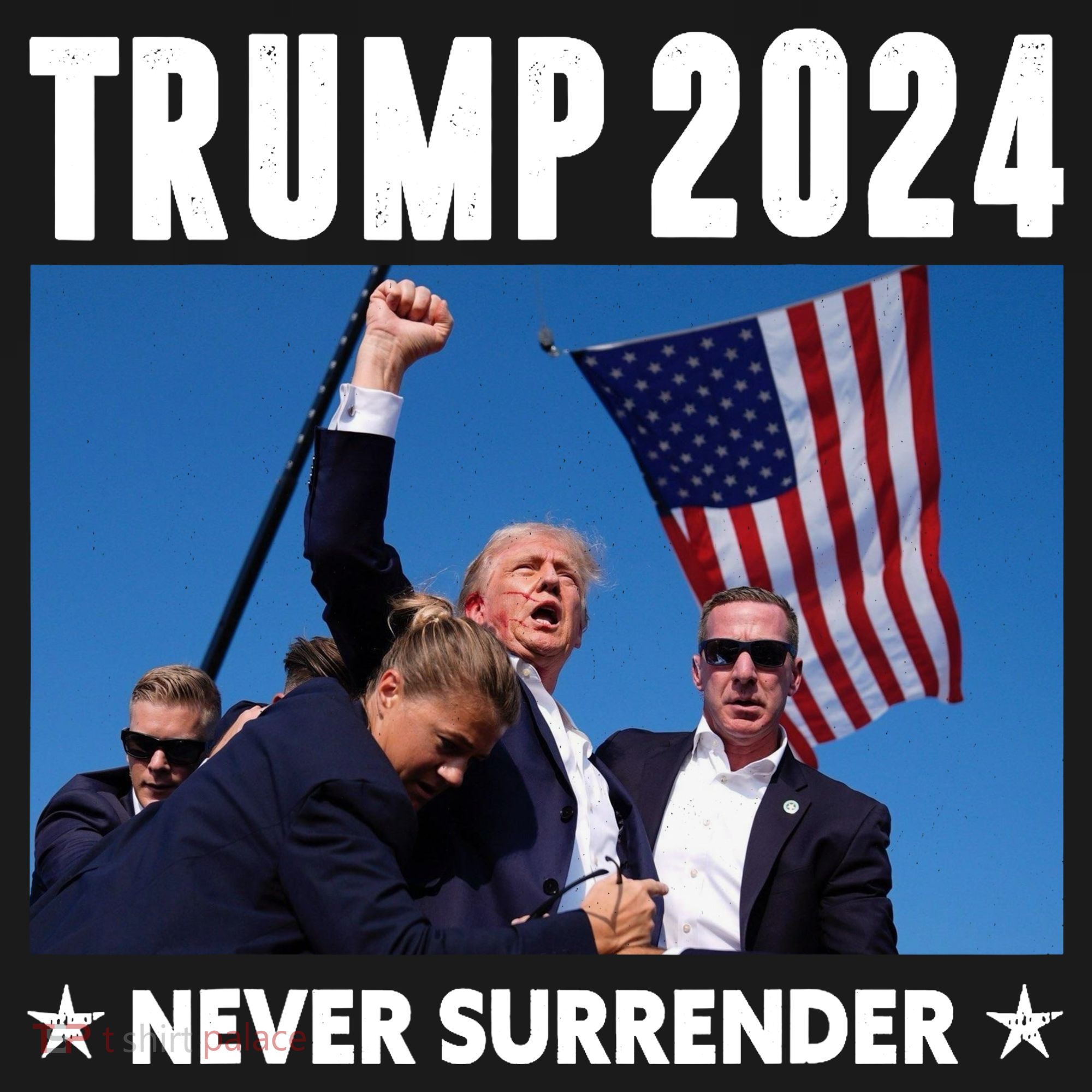 Assassination Attempt 2024 Never Surrender Trump Shot Backpack