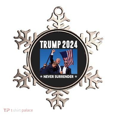 Assassination Attempt 2024 Never Surrender Trump Shot Ornament