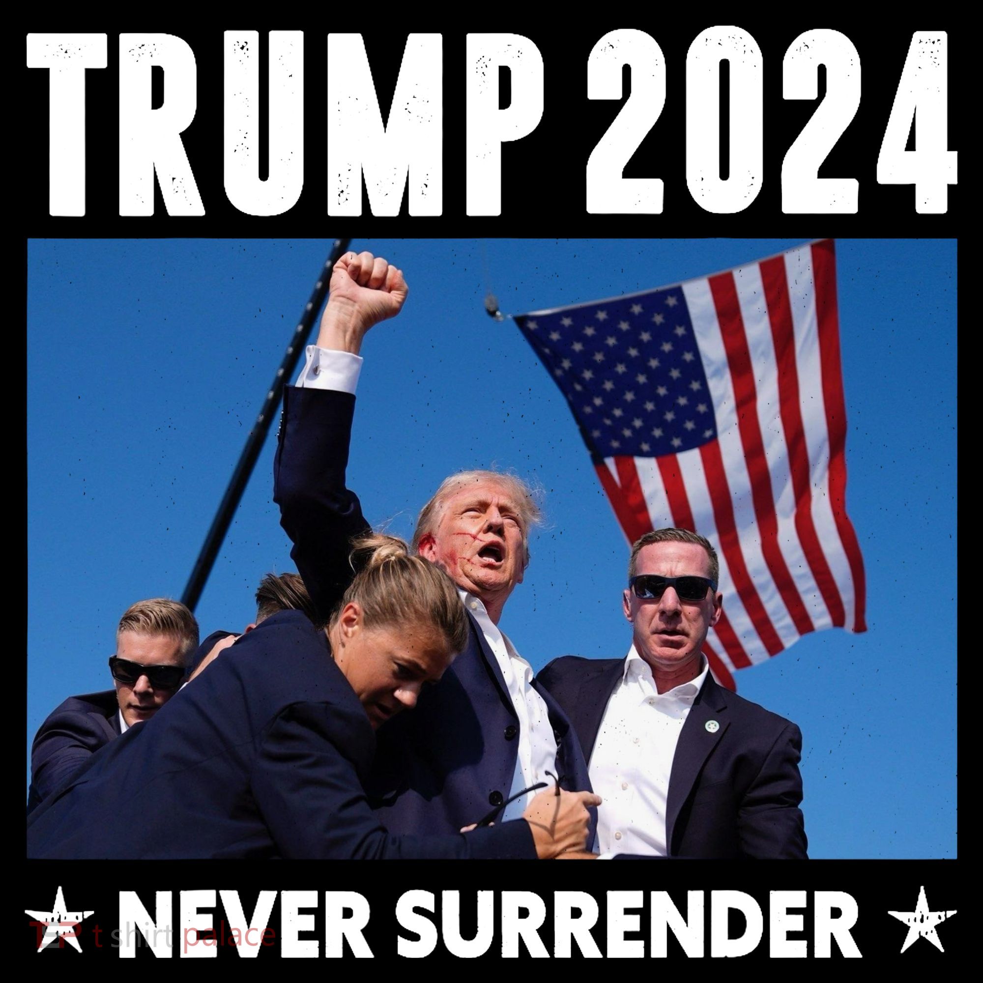 Assassination Attempt 2024 Never Surrender Trump Shot Ornament