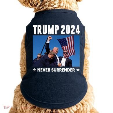 Assassination Attempt 2024 Never Surrender Trump Shot Doggie Tank