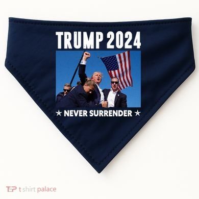 Assassination Attempt 2024 Never Surrender Trump Shot USA-Made Doggie Bandana