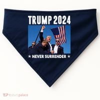 Assassination Attempt 2024 Never Surrender Trump Shot USA-Made Doggie Bandana thumb 0