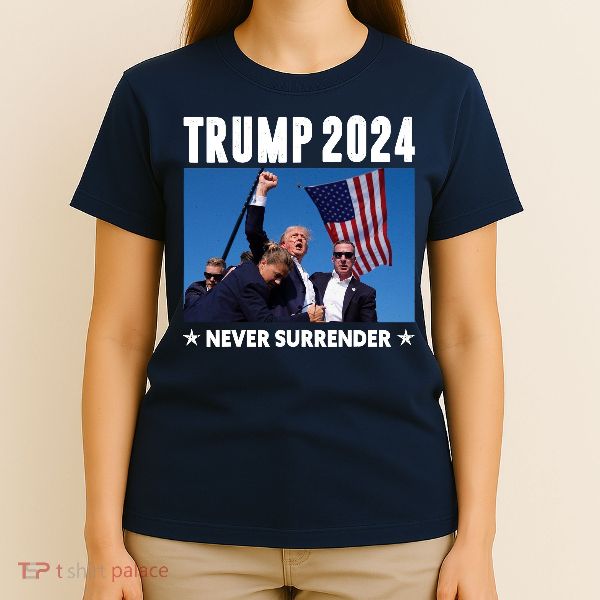 Assassination Attempt 2024 Never Surrender Trump Shot T-Shirt