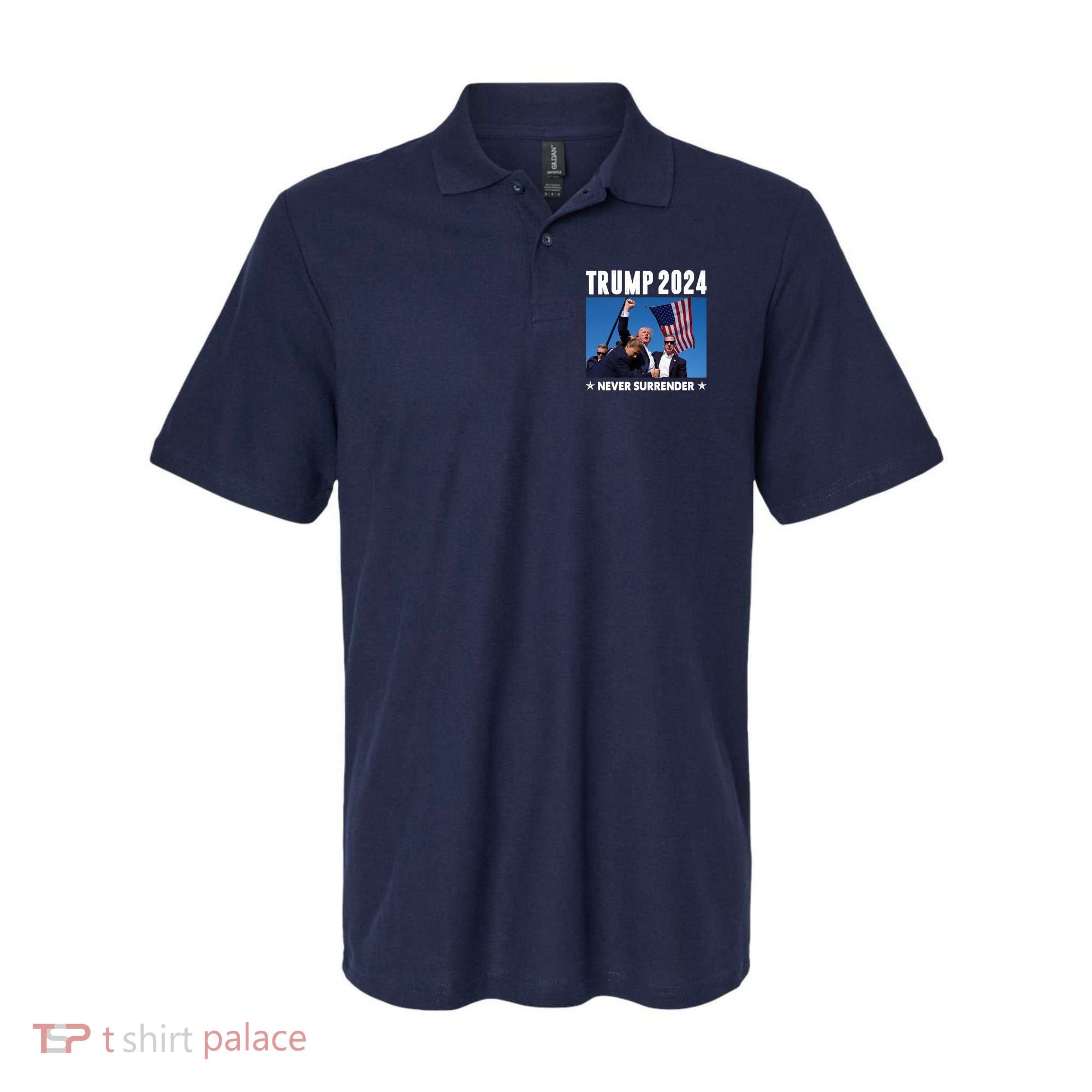 Assassination Attempt 2024 Never Surrender Trump Shot Polo
