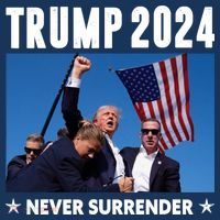 Assassination Attempt 2024 Never Surrender Trump Shot Women's Hoodie thumb 2