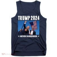 Assassination Attempt 2024 Never Surrender Trump Shot Tank Top thumb 0