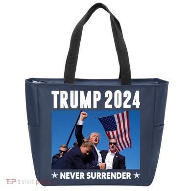 Assassination Attempt 2024 Never Surrender Trump Shot Tote Bag