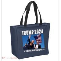 Assassination Attempt 2024 Never Surrender Trump Shot Tote Bag thumb 2