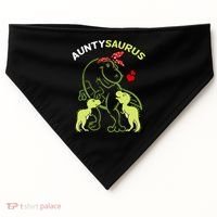 Auntysaurus Aunty 2 Dinosaur Aunt & Uncles Day USA-Made Doggie Bandana thumb 0