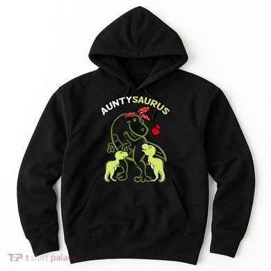 Auntysaurus Aunty 2 Dinosaur Aunt & Uncles Day Hoodie