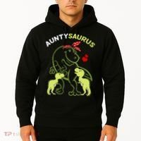 Auntysaurus Aunty 2 Dinosaur Aunt & Uncles Day Hoodie thumb 2