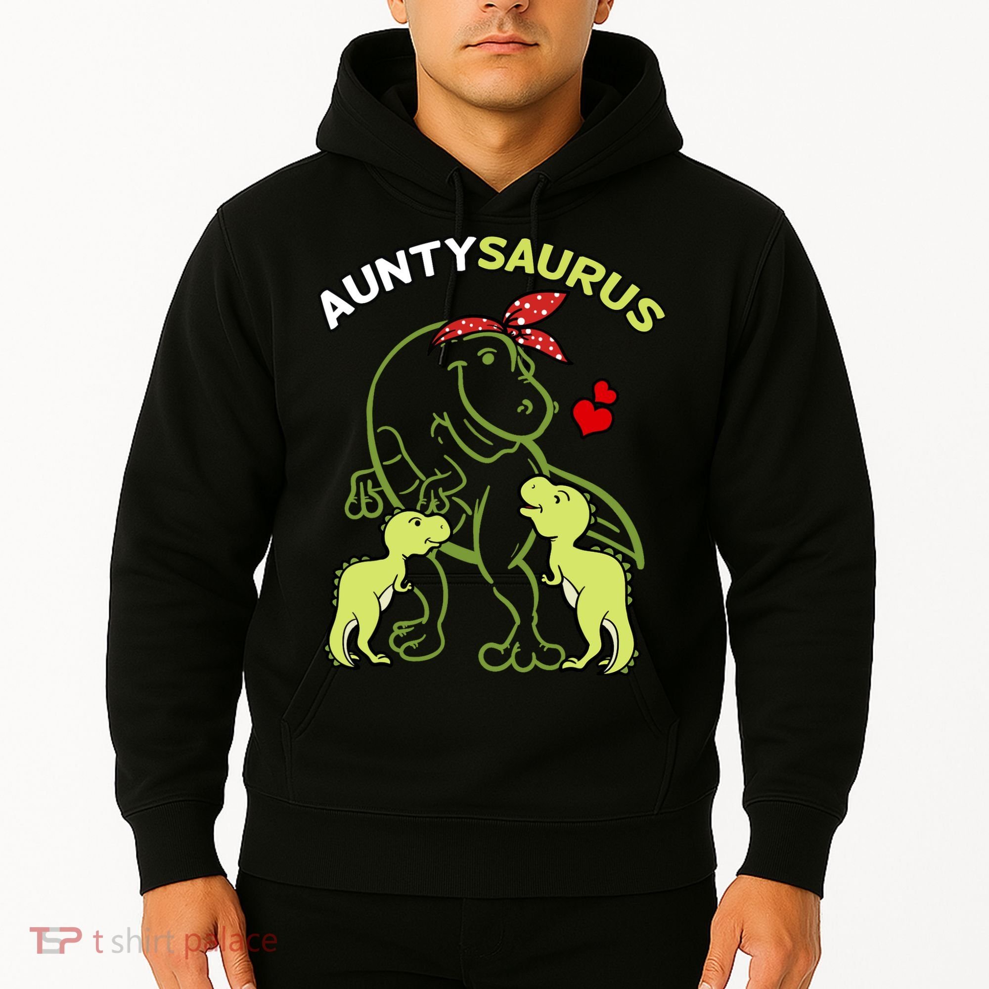 Auntysaurus Aunty 2 Dinosaur Aunt & Uncles Day Hoodie