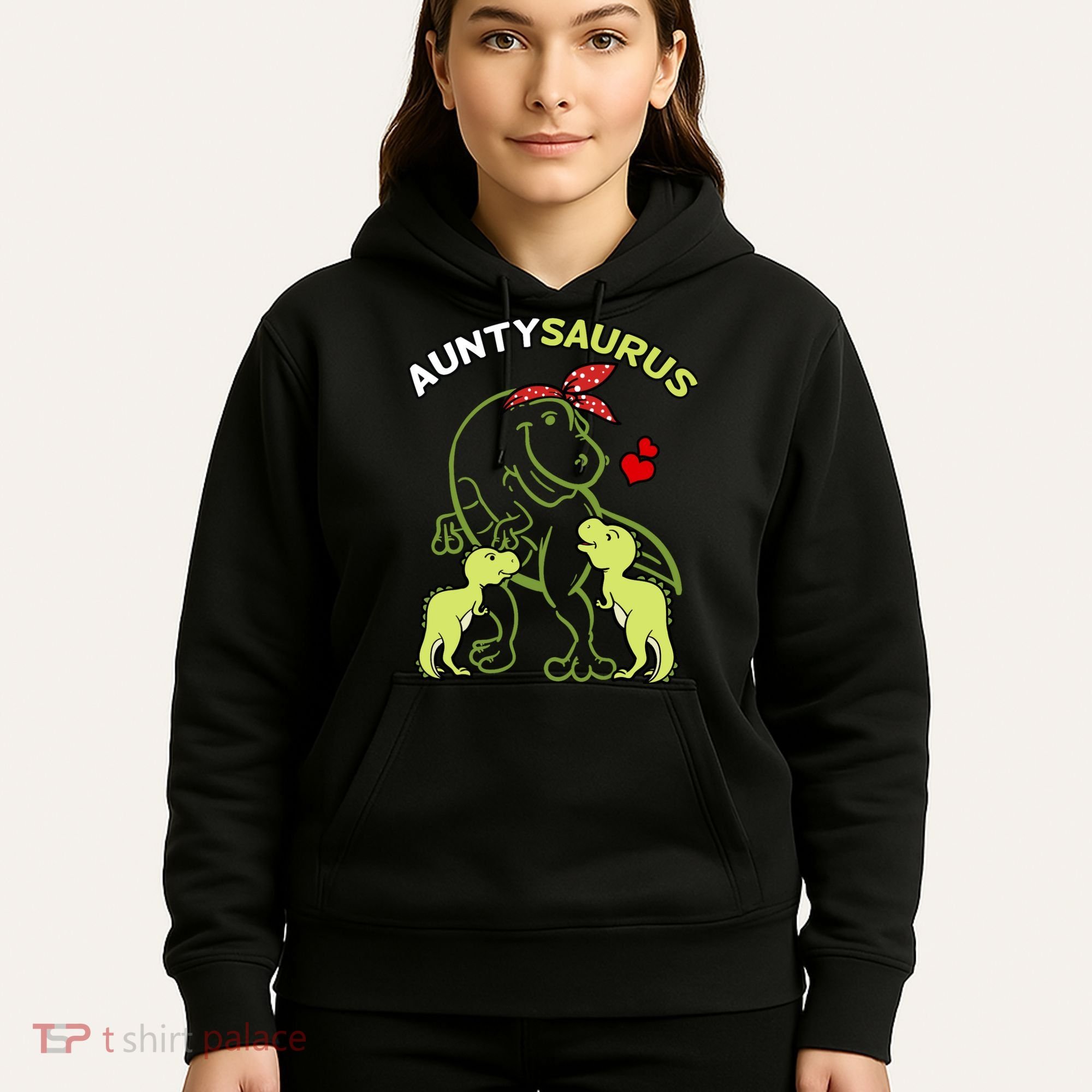 Auntysaurus Aunty 2 Dinosaur Aunt & Uncles Day Hoodie