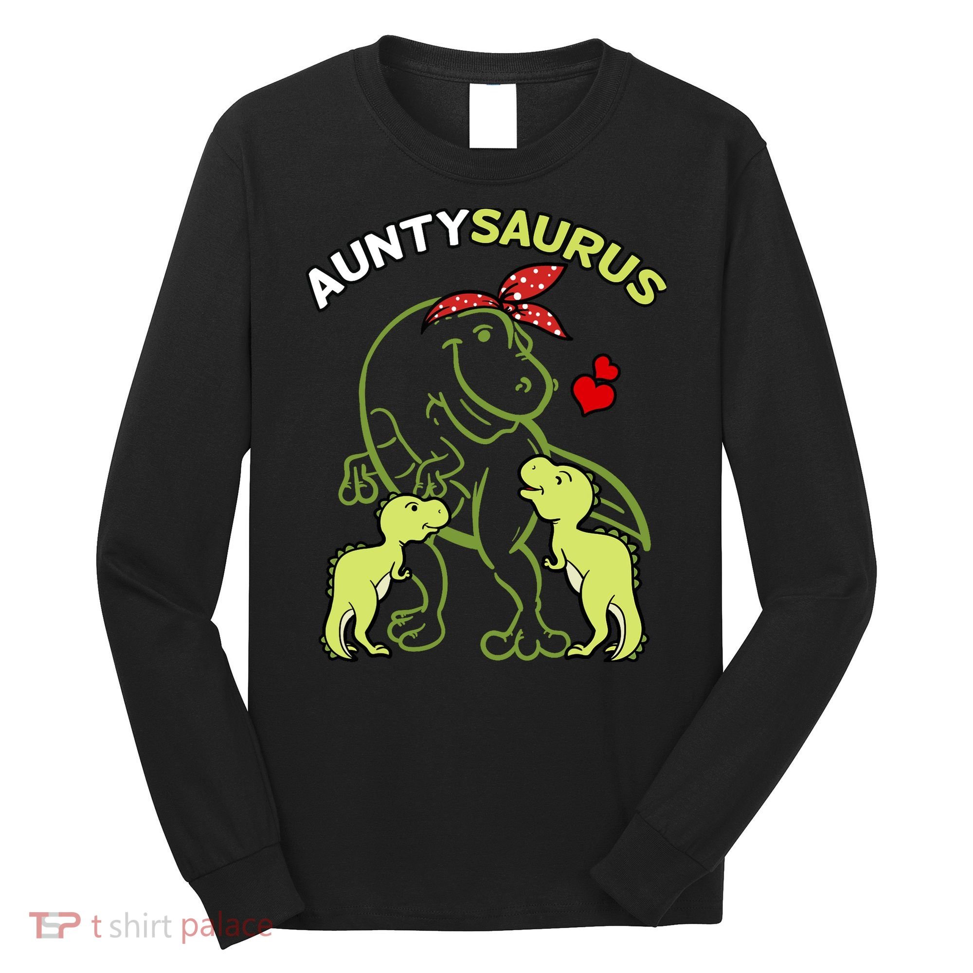 Auntysaurus Aunty 2 Dinosaur Aunt & Uncles Day Long Sleeve Shirt